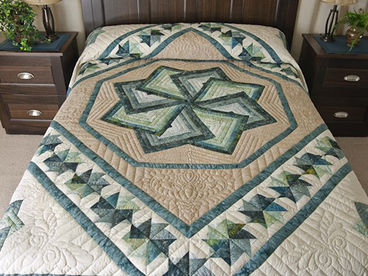Spinning Star Table Quilting