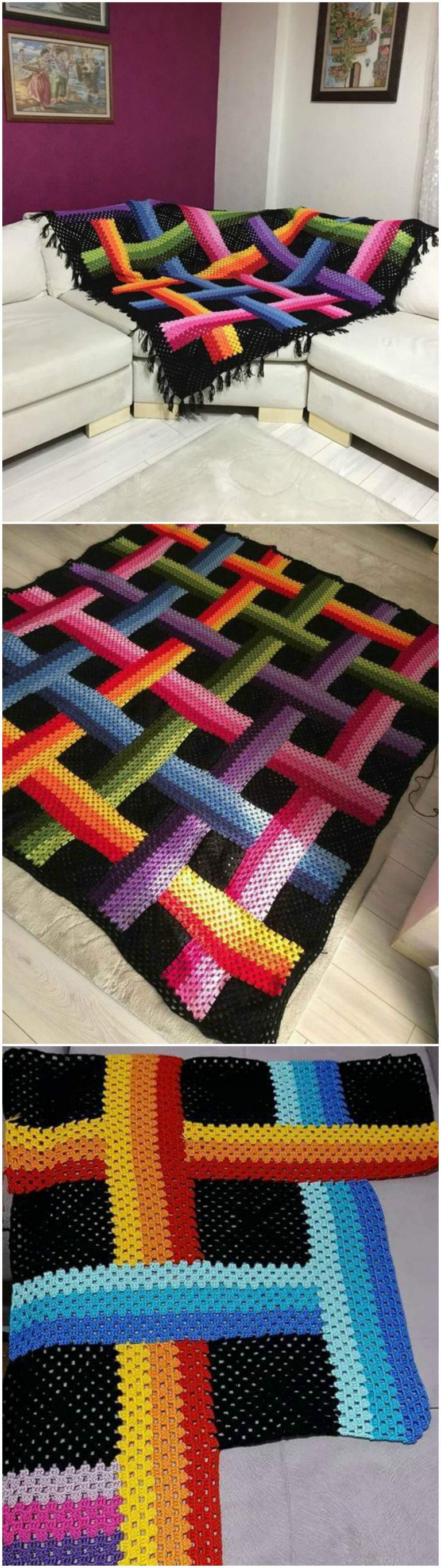 Crochet Woven Ribbon Afghan Pattern - Love Quilting Online