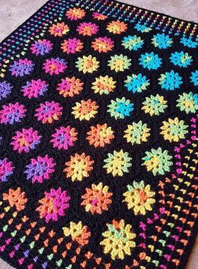 Crochet Rainbow Hexagon Motif Blanket