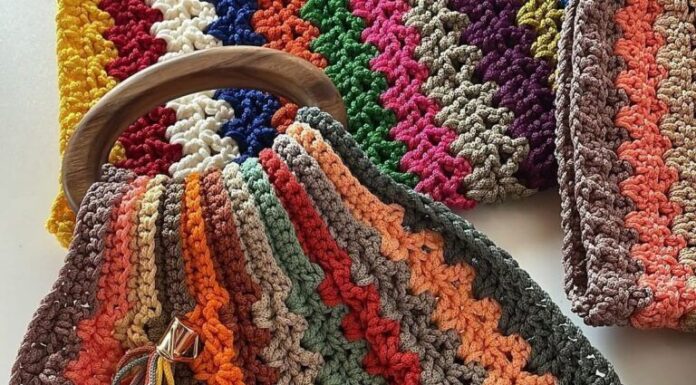 Crochet Chevron Stripe Bag Tutorial