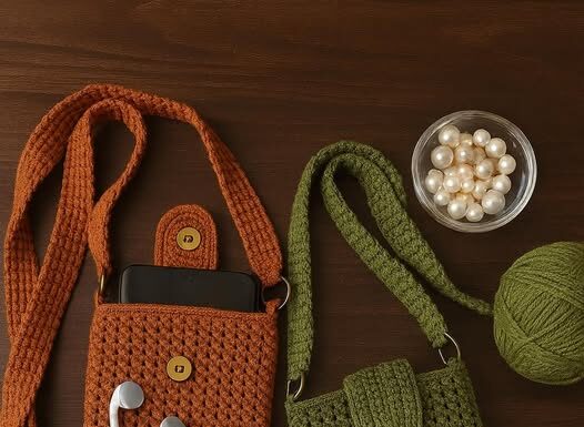 Crochet Granny Square Phone Pouch Pattern