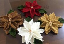 Crochet Poinsettia Flower Pattern