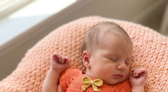 Coral Sunset Tiered Baby Dress Free Crochet Pattern