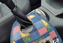 Patchwork Gear Shift Car Organizer