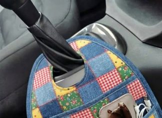 Patchwork Gear Shift Car Organizer