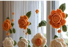 Crochet Rose Curtain