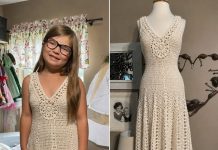 Crochet V-Neck Boho Dress