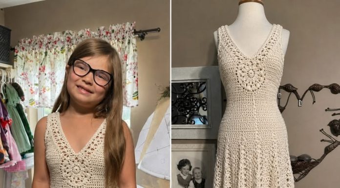 Crochet V-Neck Boho Dress