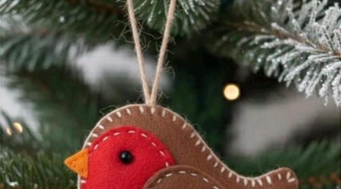 Christmas Bird Sewing Ornaments