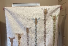 Six Giraffes in a Row Quilt